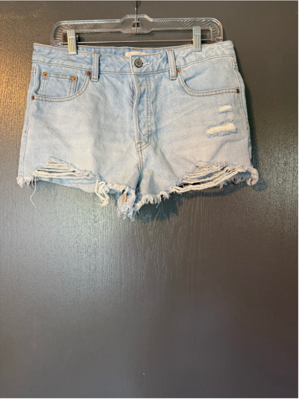 Women's PacSun Ivy High Rise Festival Jean Shorts Light Blue Size 30